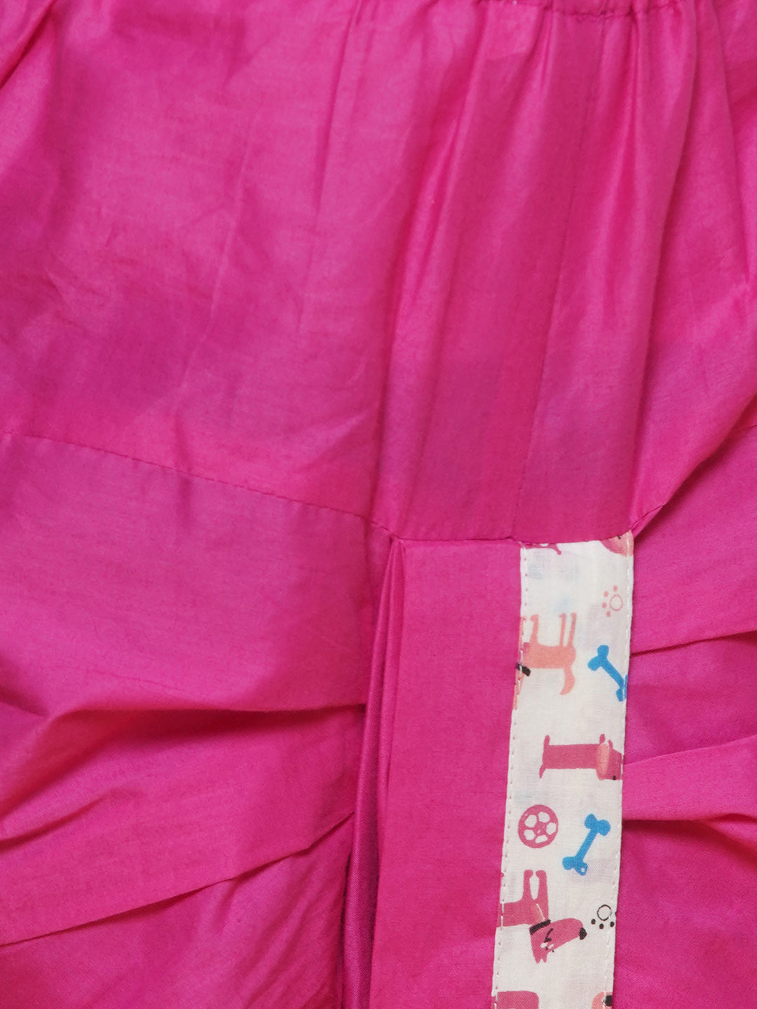 Kids Boys Pink Animal Print Cotton Dhoti Set