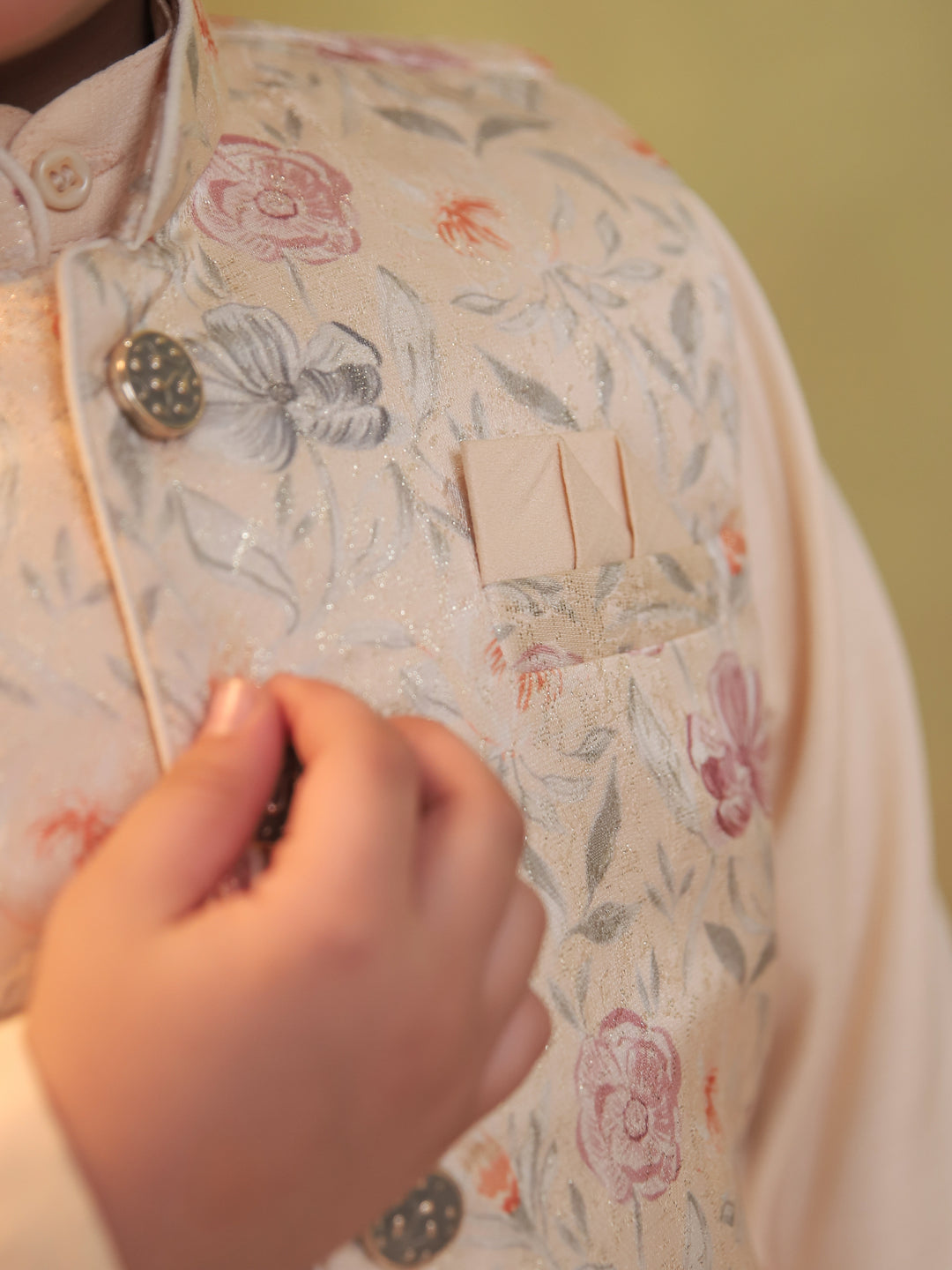 AJ Dezines Yellow Cotton Full Sleeves Floral Printed Dhoti Set