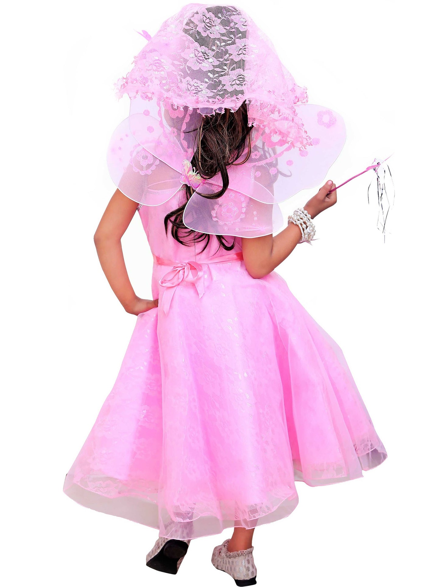 AJ Dezines Kids Birthday Pari Gown Christmas Dress for Girls with Wings