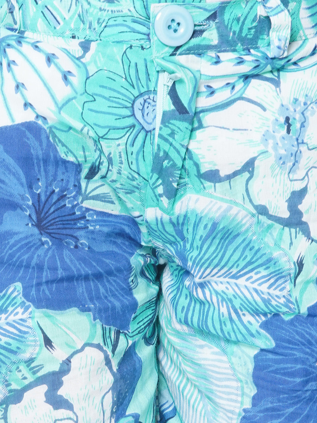 Kids Boys BLUE Floral Print Cotton CO-Ords Set