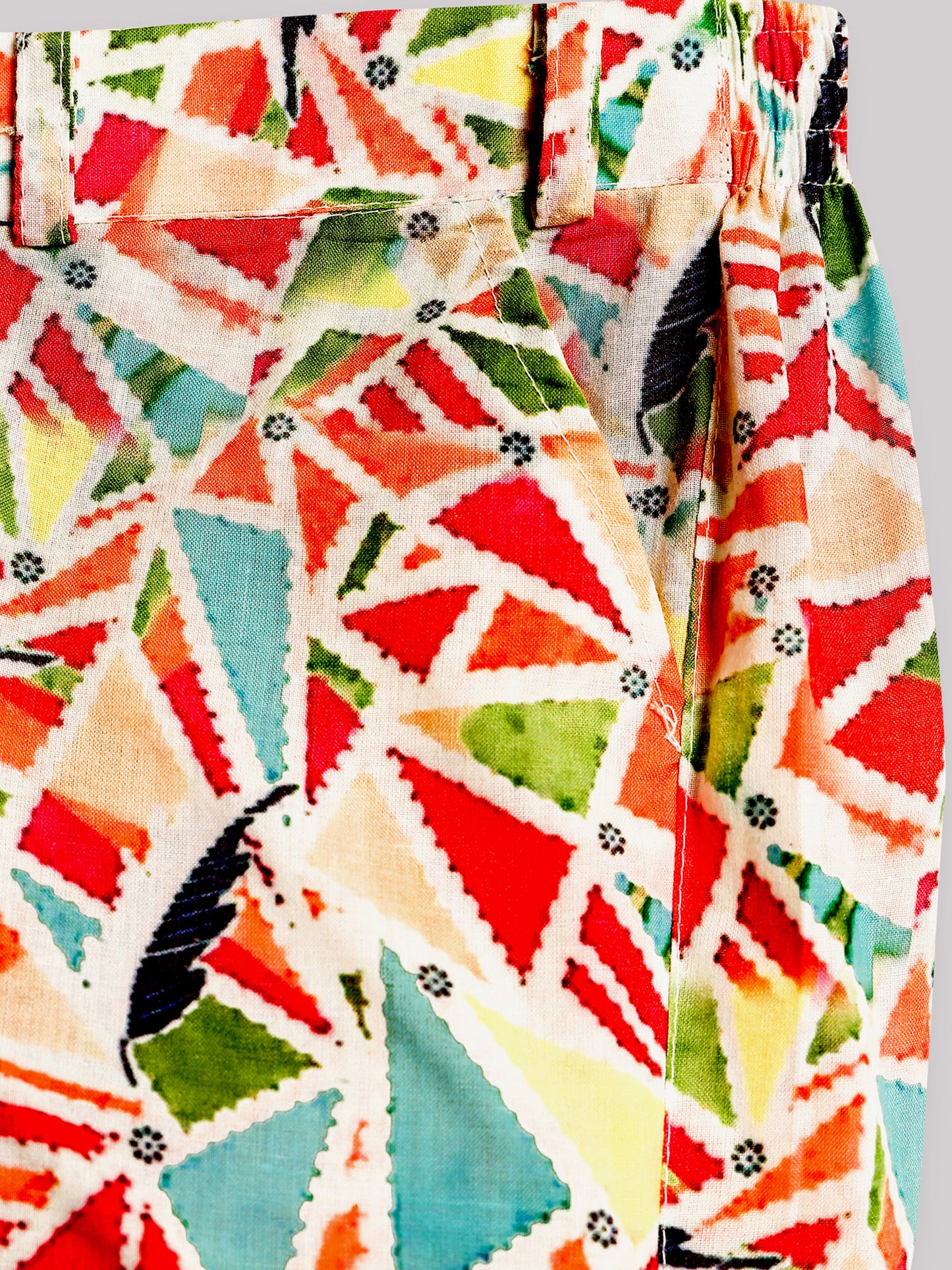 AJ Dezines Multi-Color Cotton Half Sleeves Abstract Printed Boys Co-Ords