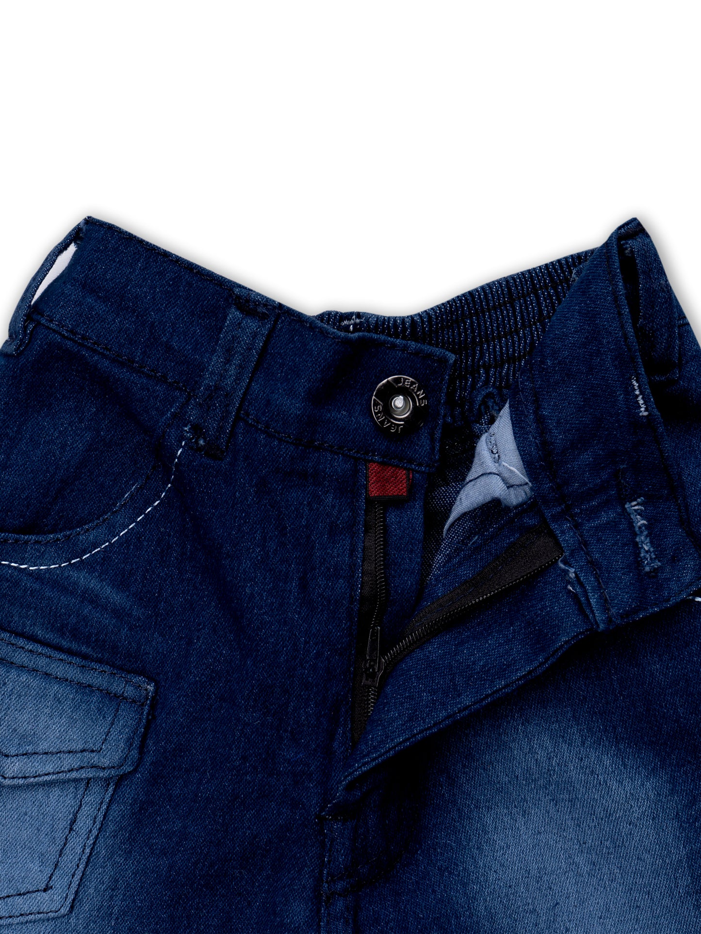 Kids Boys White Checkered Cotton Blend Top & Bottom Set