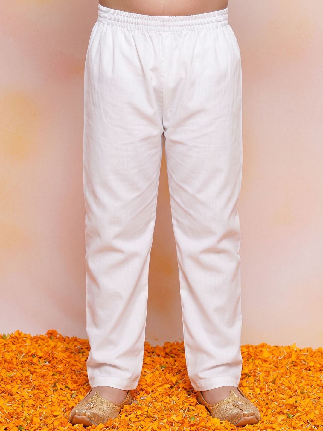 Kids Boys PINK Bandhani Print Cotton Kurta Pyjama Set