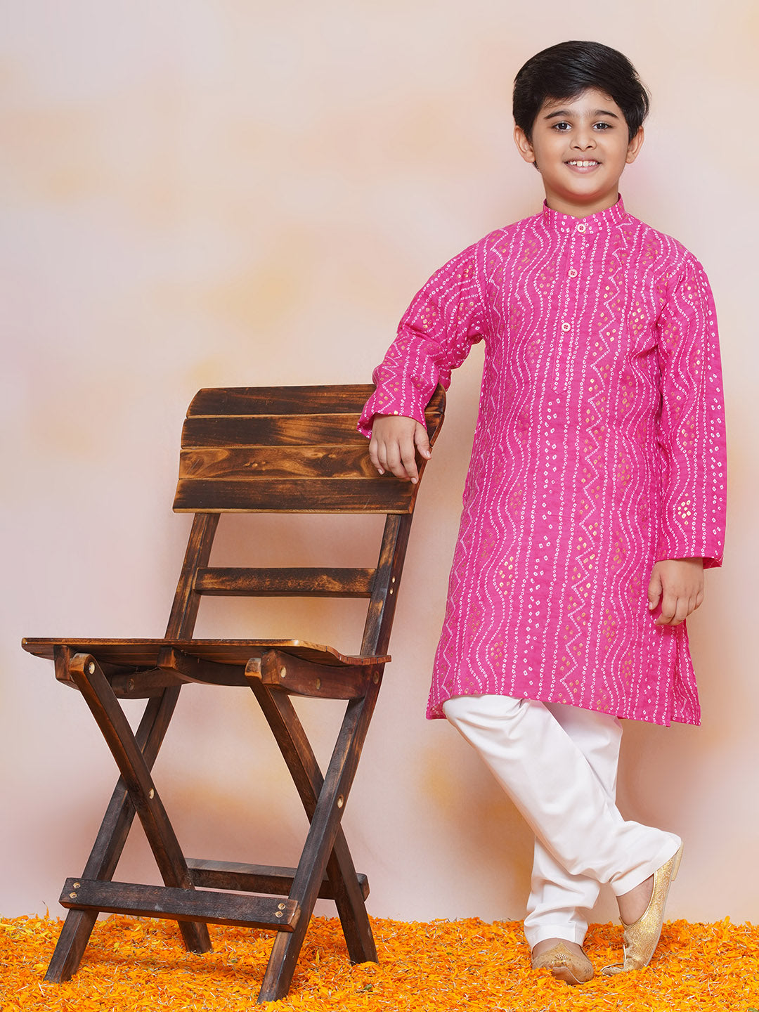 Boys Pure Cotton Kurta Pyjama and Girls Lehenga-Sibling Sets