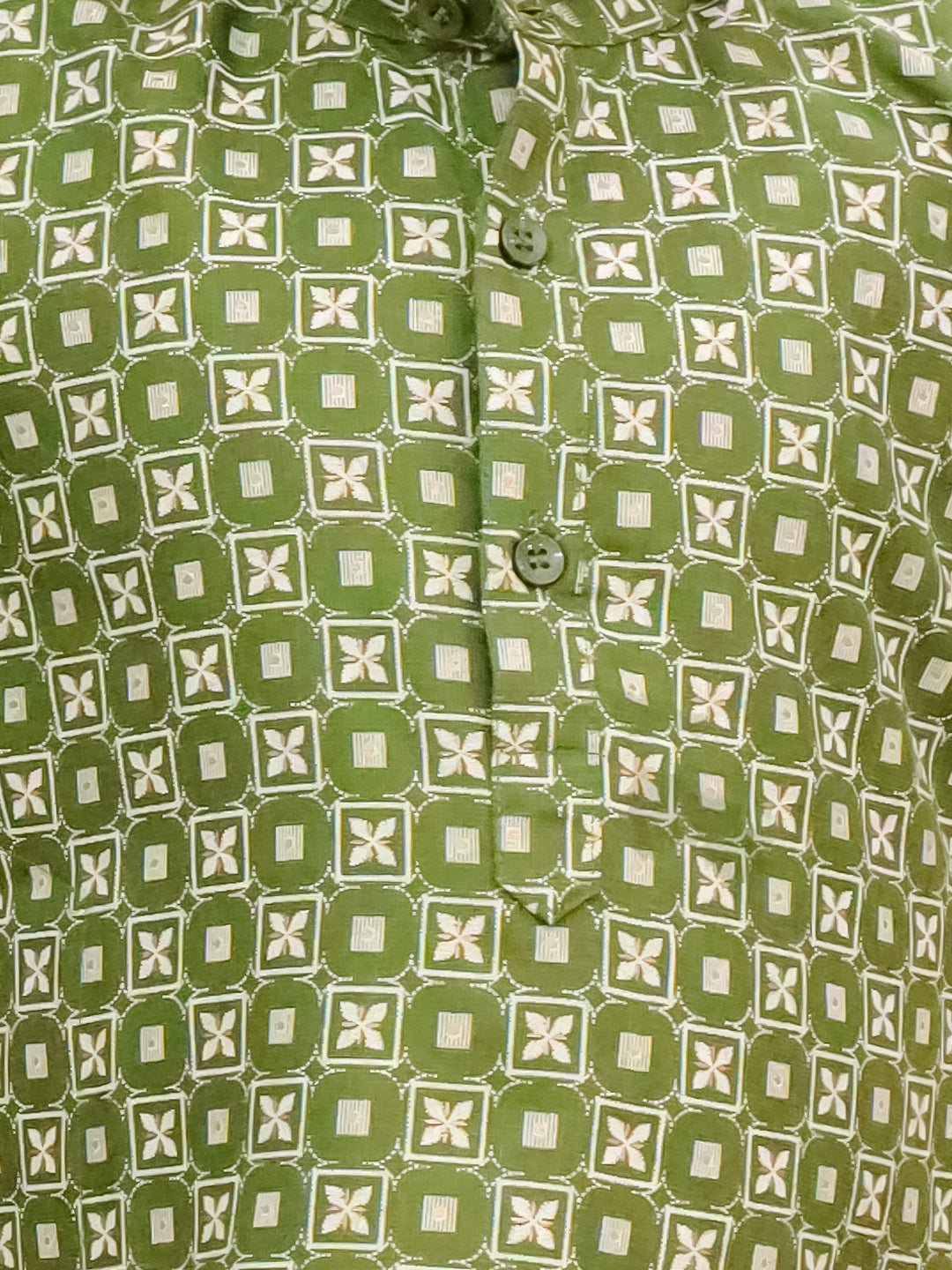 Boys Green Cotton Full Sleeves Printed Kurta Pyjama Set