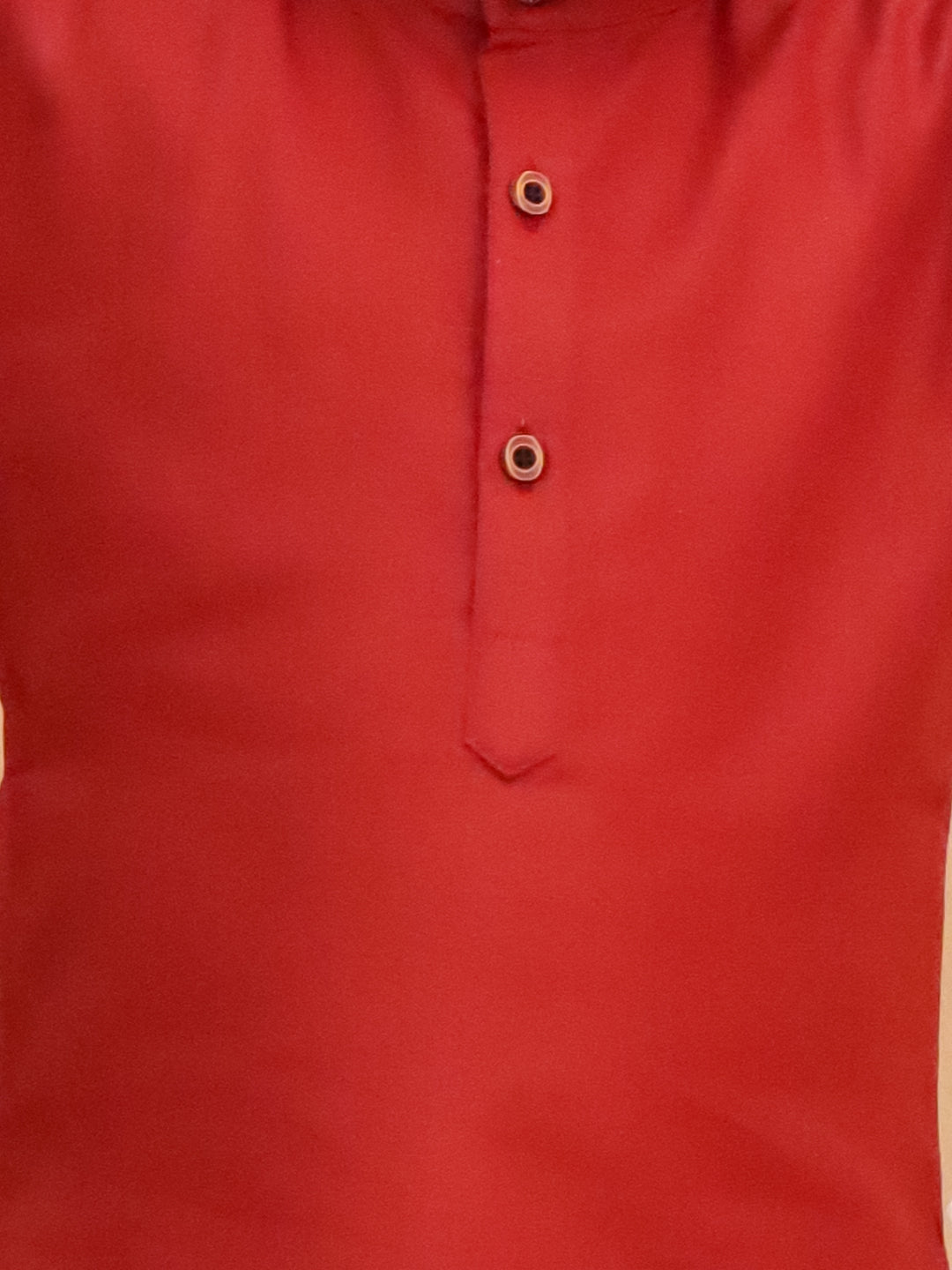 Boys Rust Cotton Full sleeves Solid Kurta Pyjama Set