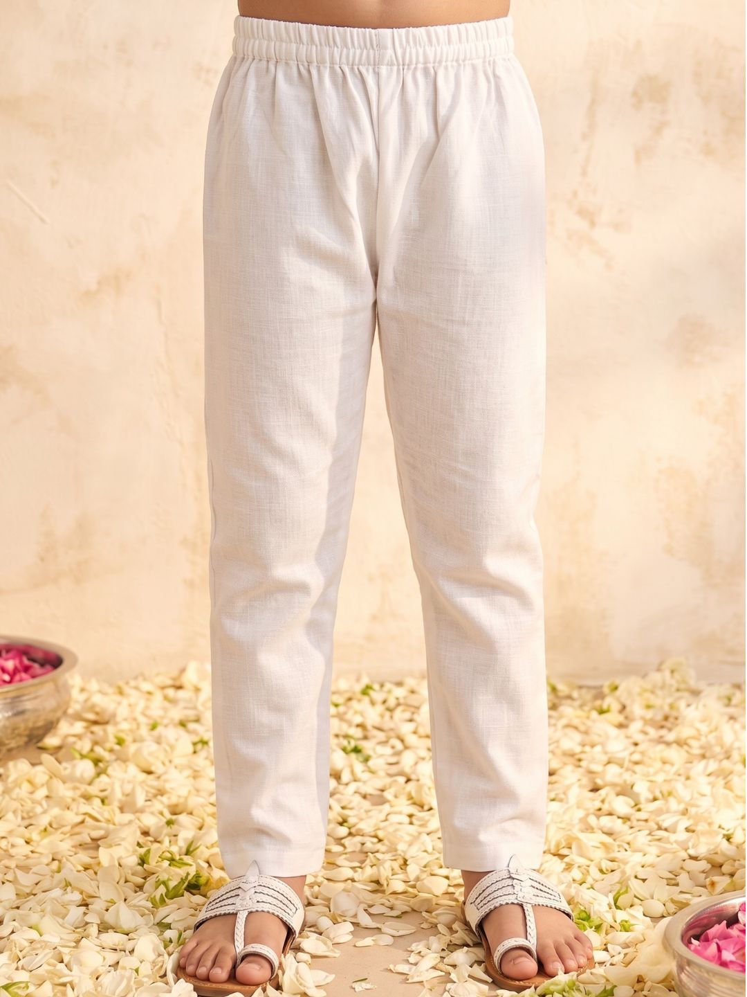 Yellow Cotton Full sleeves Printed Festive & Ethnic Wear Kurta Pyjama Set For Kids Boys
