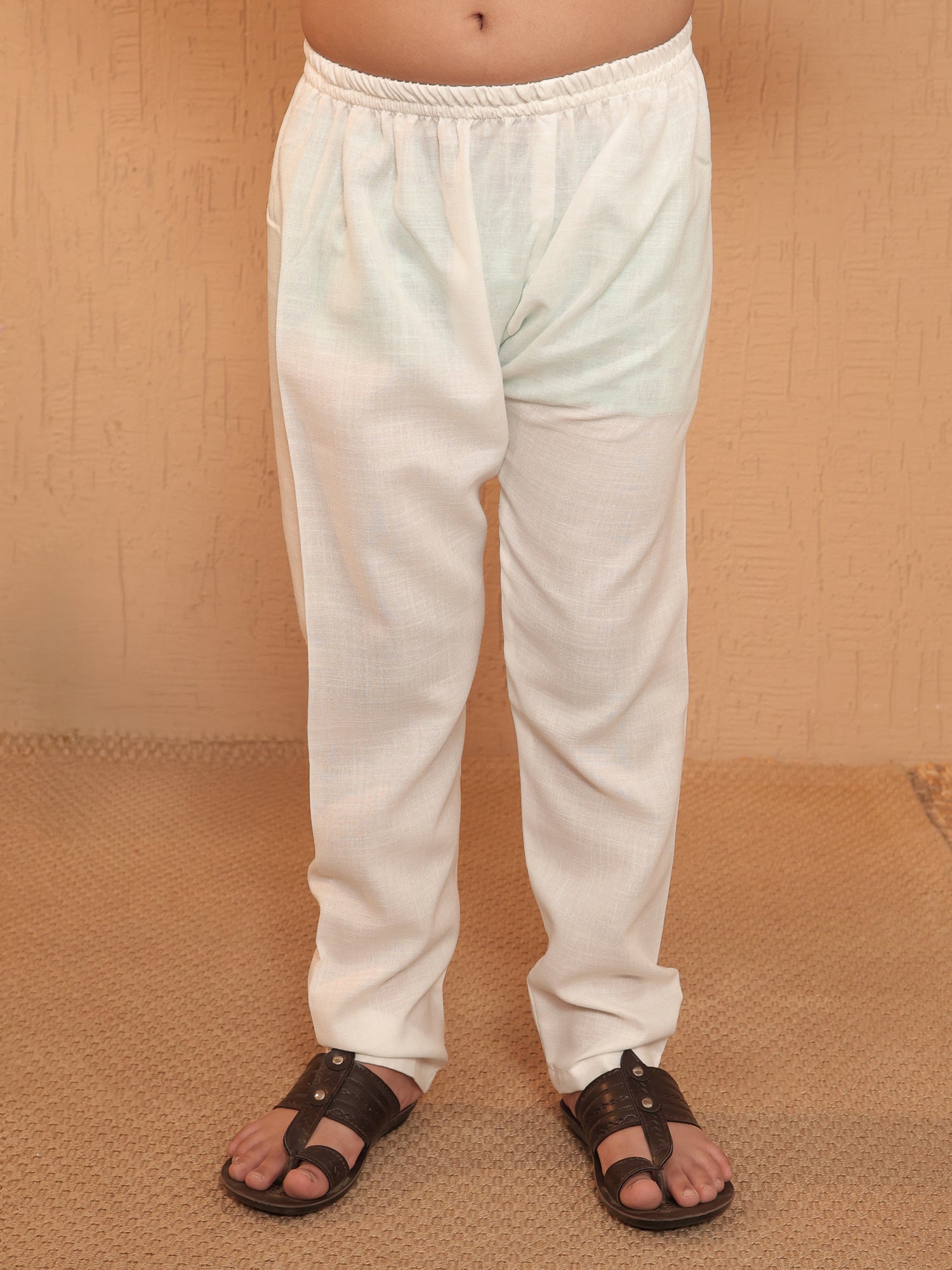 Boys Green Cotton Full sleeves Printed Kurta Pyjama Set
