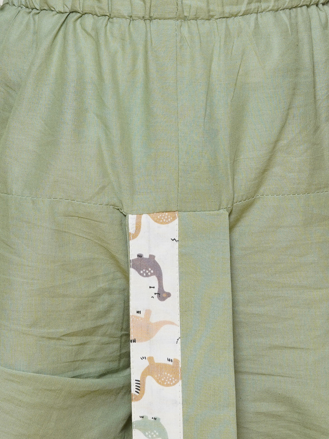 Kids Boys Pista Dino Print Cotton Dhoti Set - AJ Dezines