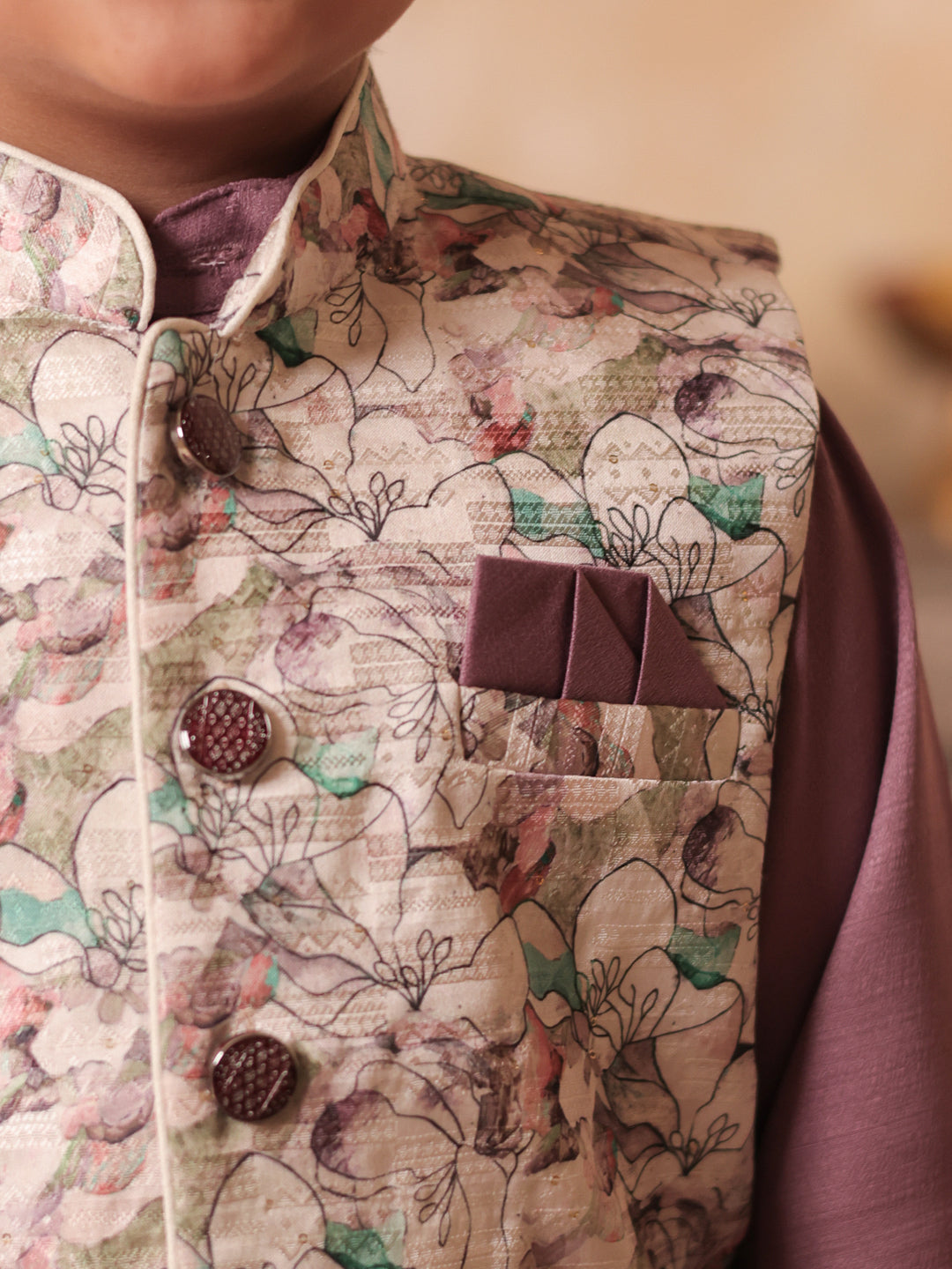 AJ Dezines Pink Cotton Full Sleeves Floral Printed Dhoti Set