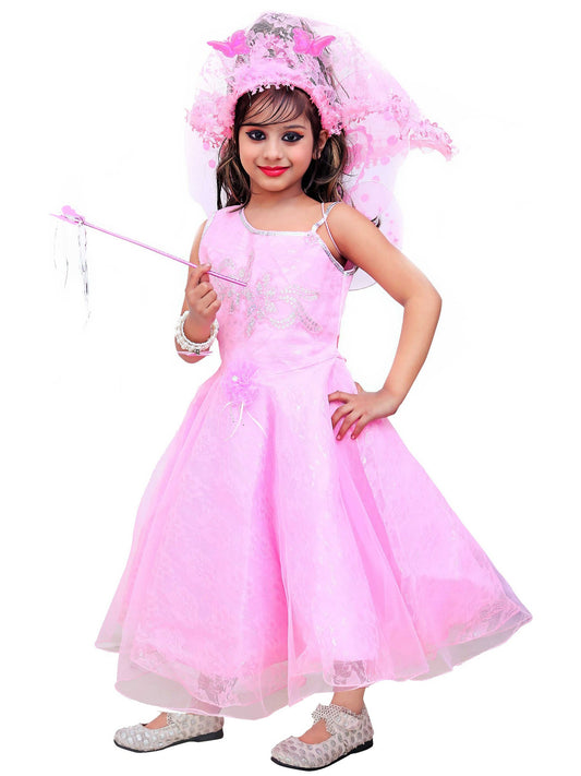 AJ Dezines Kids Birthday Pari Gown Christmas Dress for Girls with Wings
