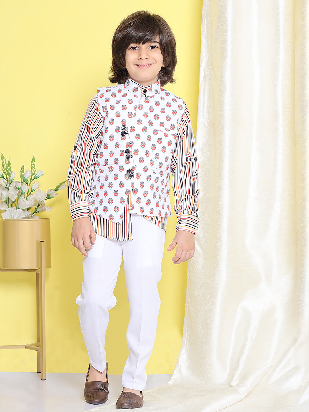 Kids Boys Multi Printed Cotton Suit Set - AJ Dezines