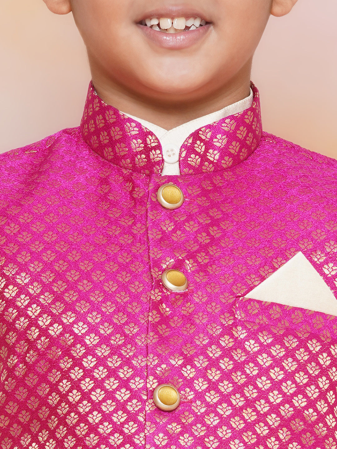 Kids Boys PINK Printed Jacquard Suit Set - AJ Dezines