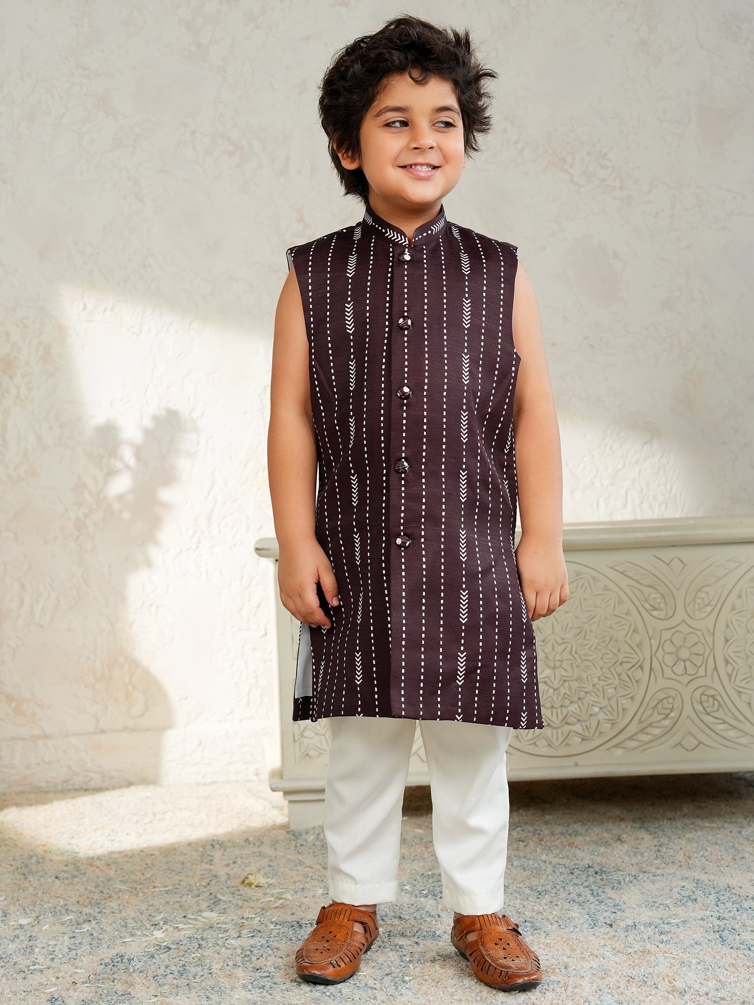 Purple Jacquard Full Sleeves Rich Embroidery Sherwani