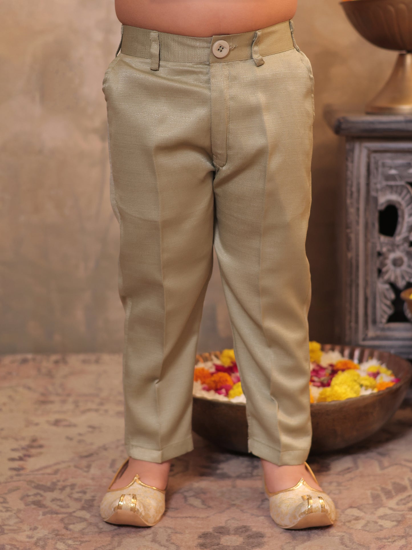 Boys Green Jacquard Full Sleeves Rich Embroidery Sherwani