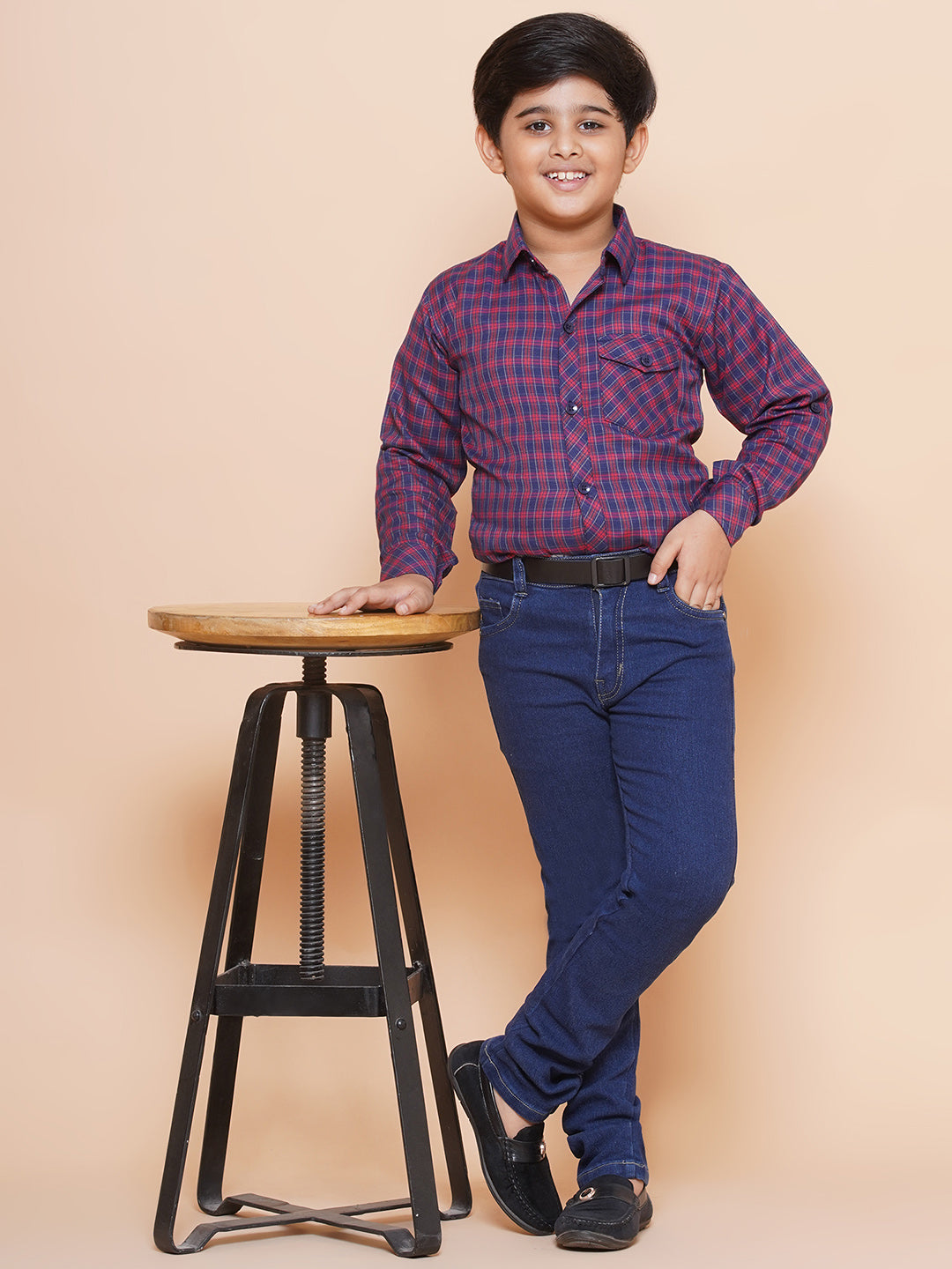 Kids Red Shirt and Jeans Clothing Set For Boys – AJ Dezines