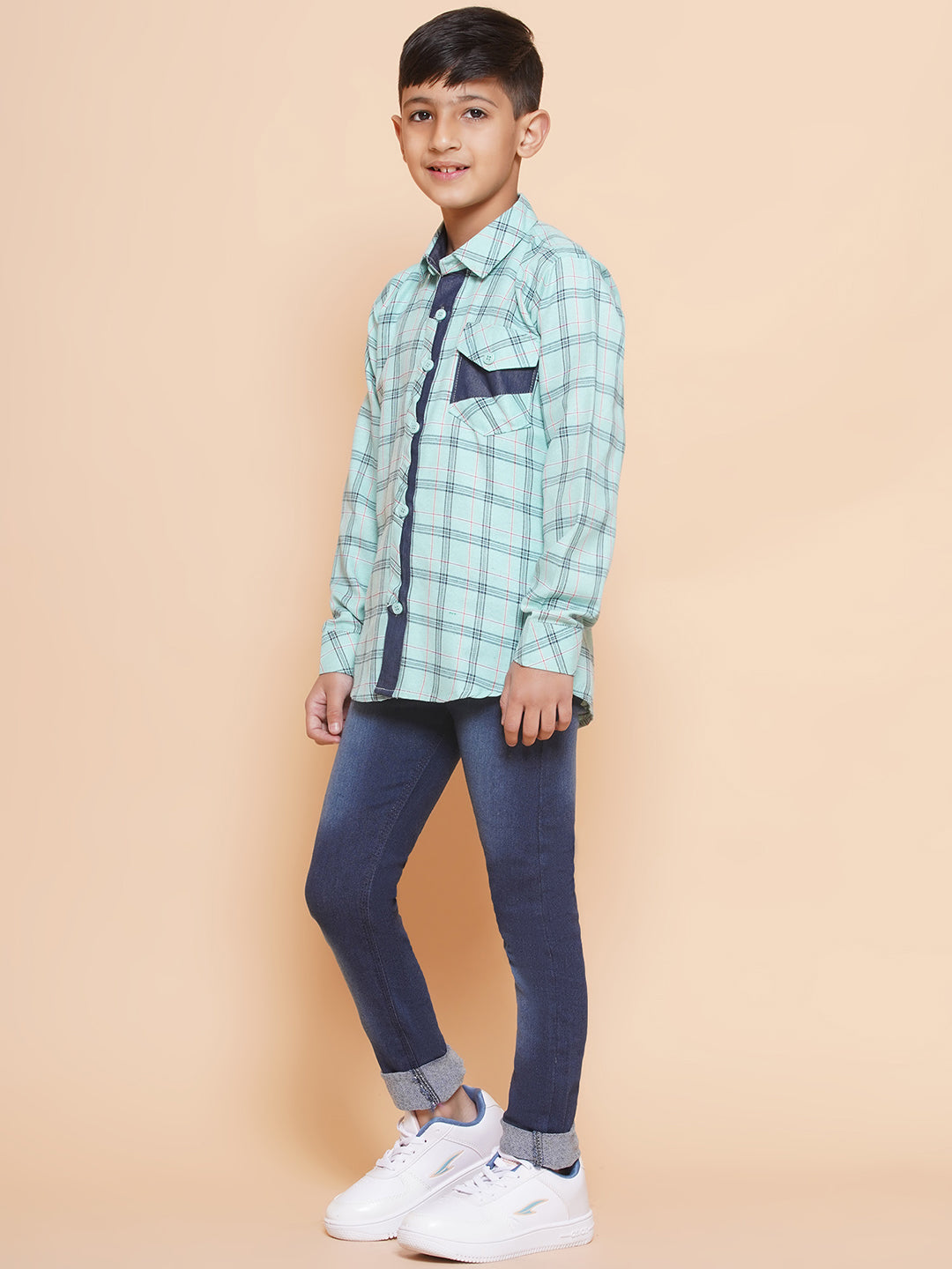 Kids Blue Shirt and Jeans Clothing Set For Boys