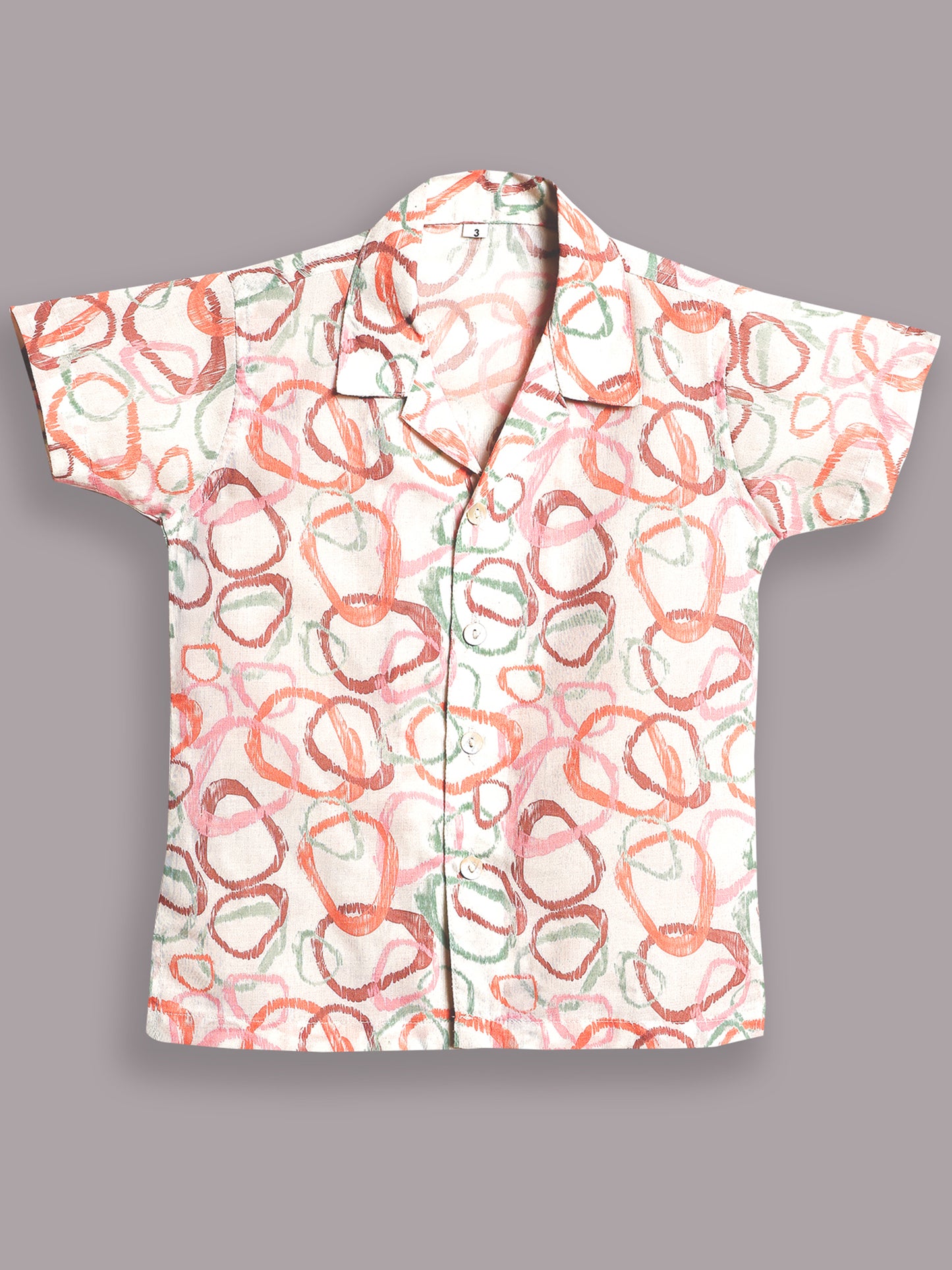 AJ Dezines White Cotton Half Sleeves Abstract Printed Boys Co-Ords