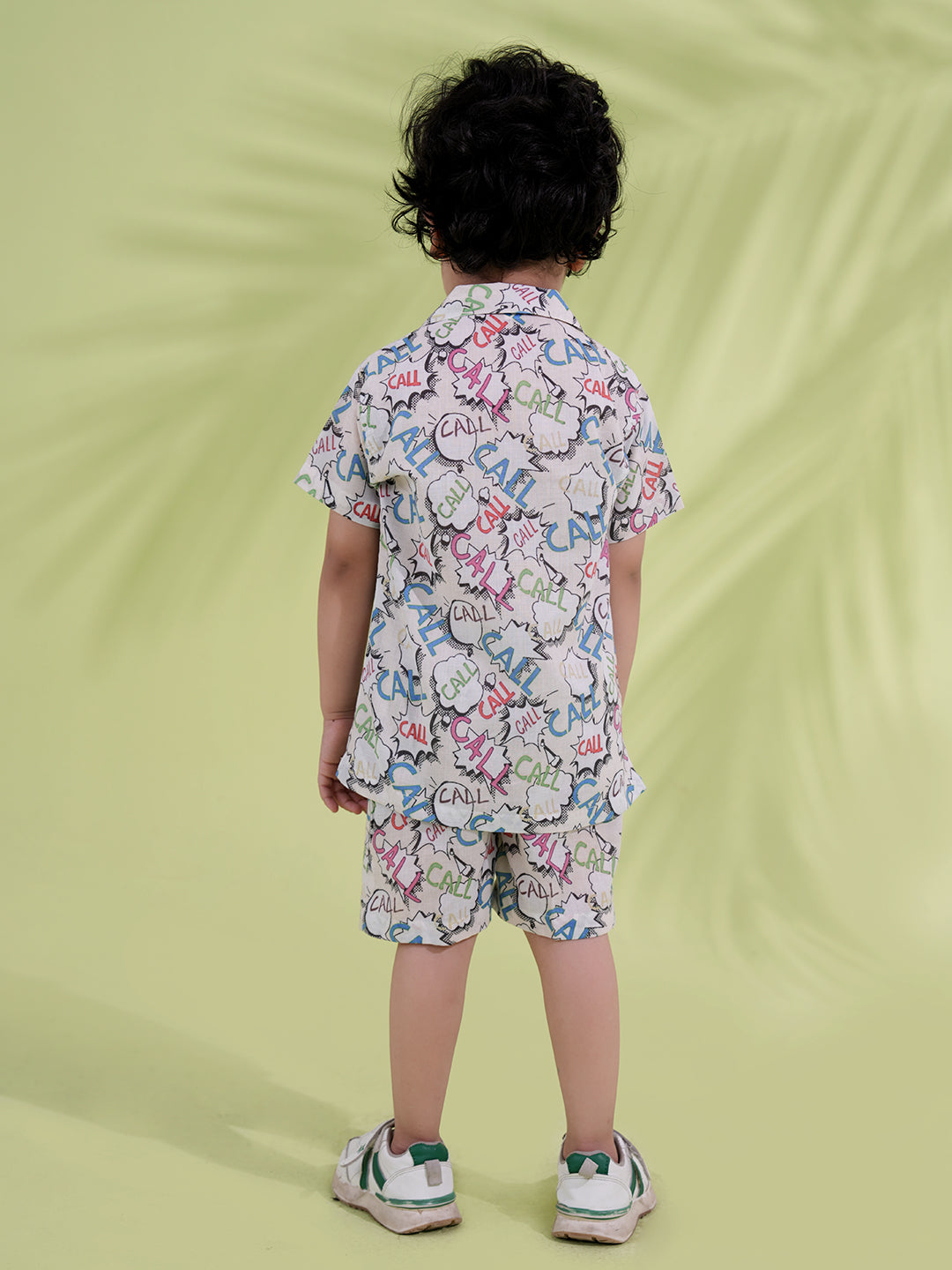 Multi Color Cotton Half Sleeves Alphabet Printed Boys Co-Ords