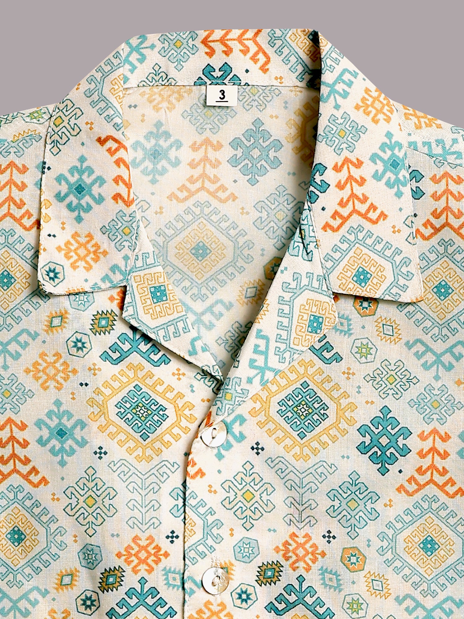 Green Cotton Half Sleeves Abstract Printed Boys Co-Ords