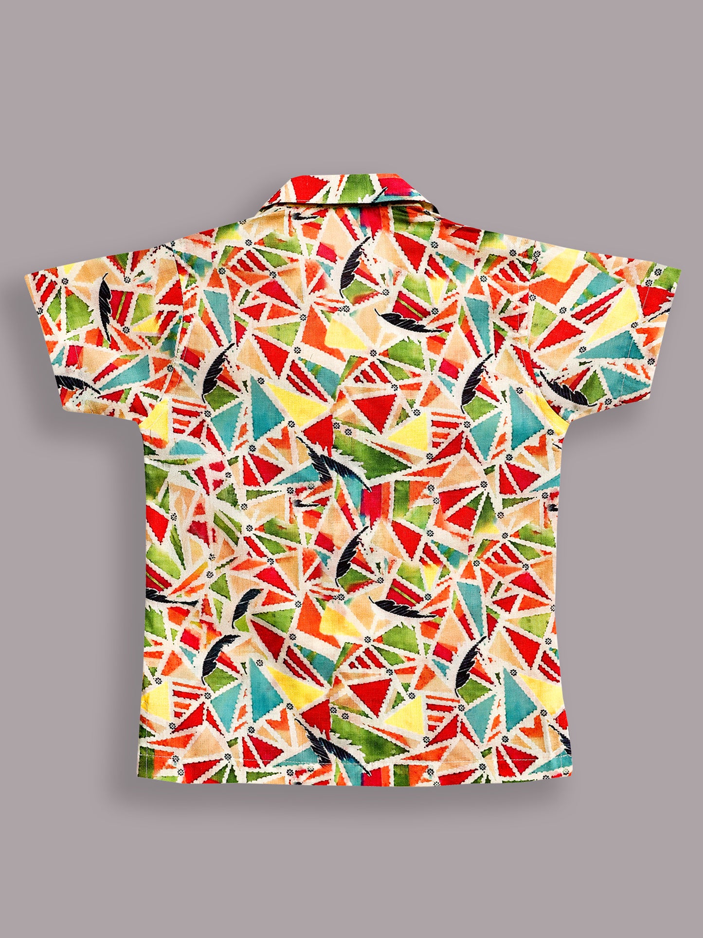 AJ Dezines Multi-Color Cotton Half Sleeves Abstract Printed Boys Co-Ords