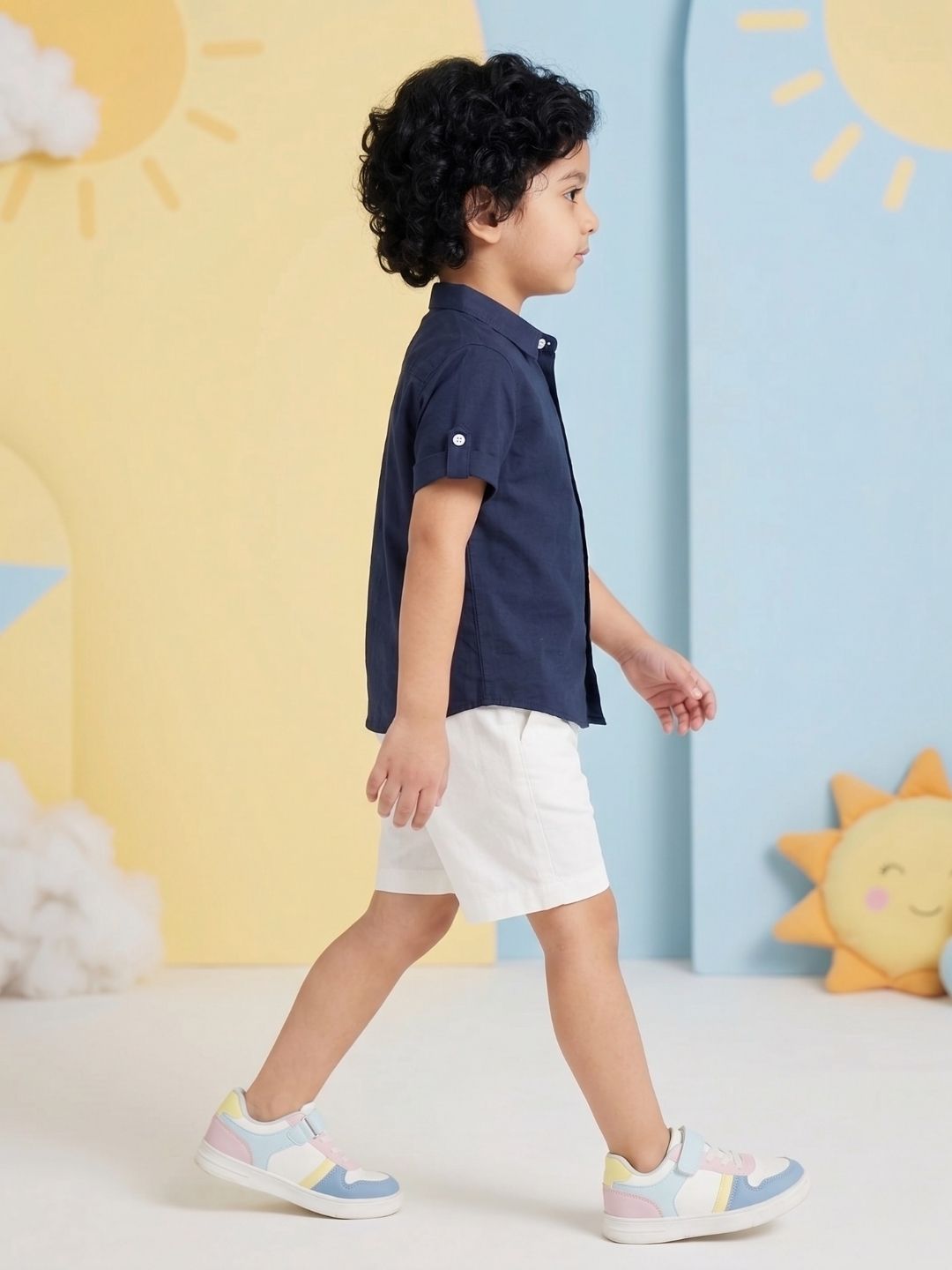 Blue Sheep Embroidery Pure Cotton Co-Ords For Boys
