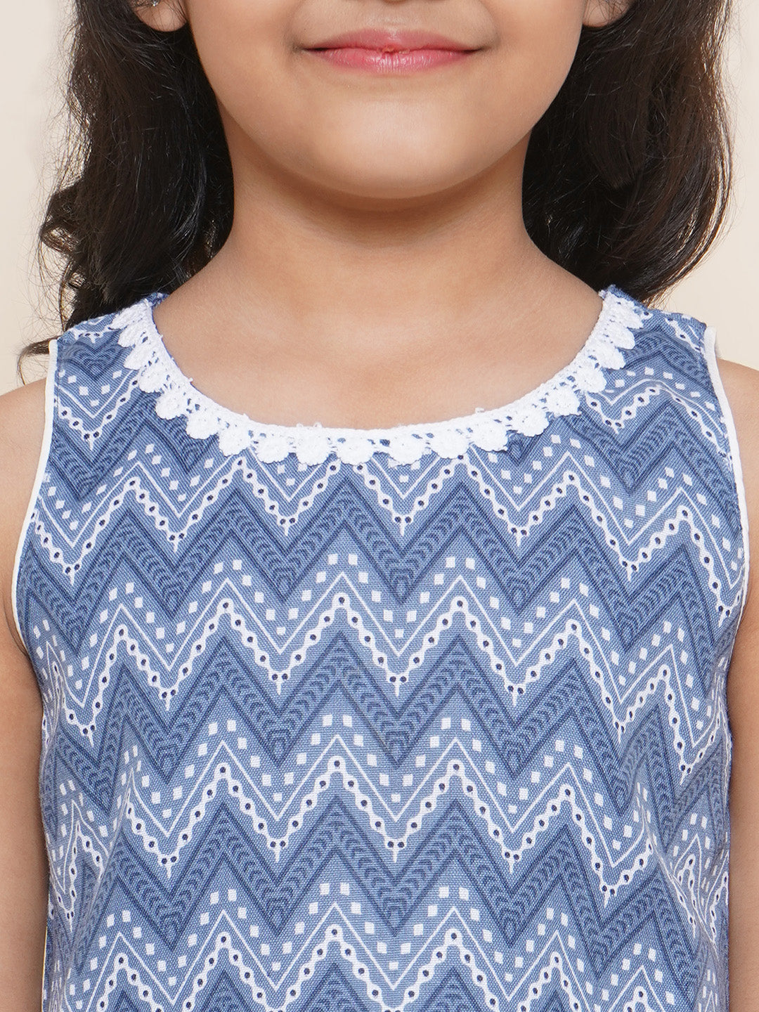Boys Pure Cotton Kurta Pyjamas and GirlsKurti with Salwar Sibling Sets -Blue - AJ Dezines