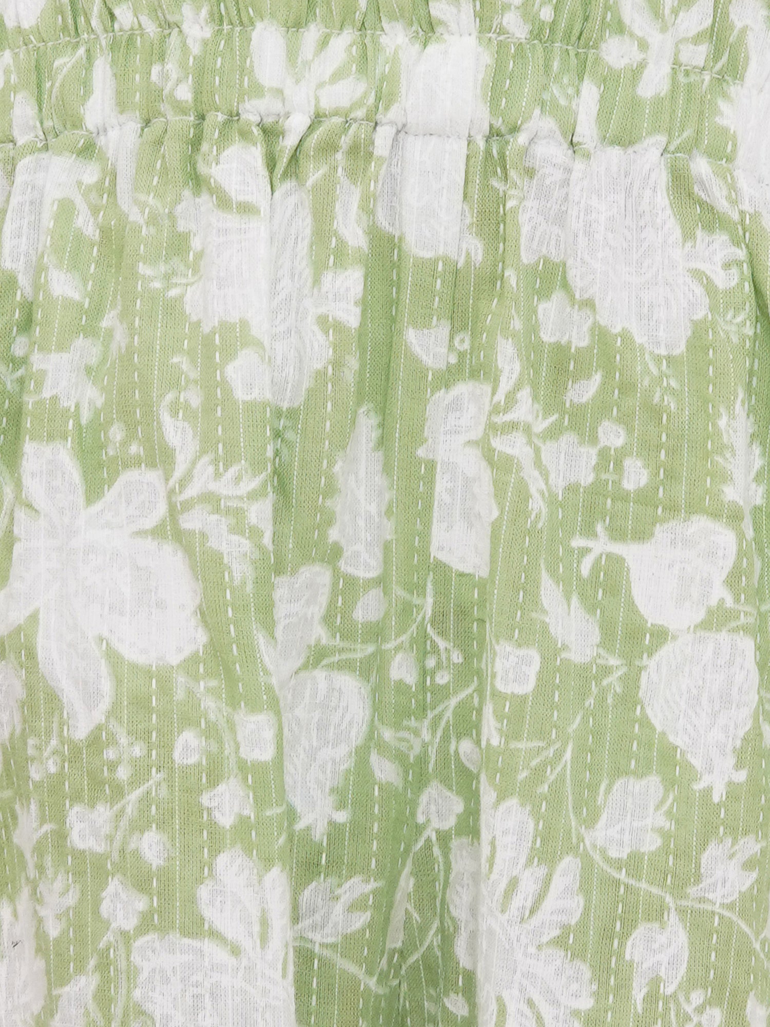 Pista Pure Cotton Sleeveless Floral Print Girls Suit Set For Girls