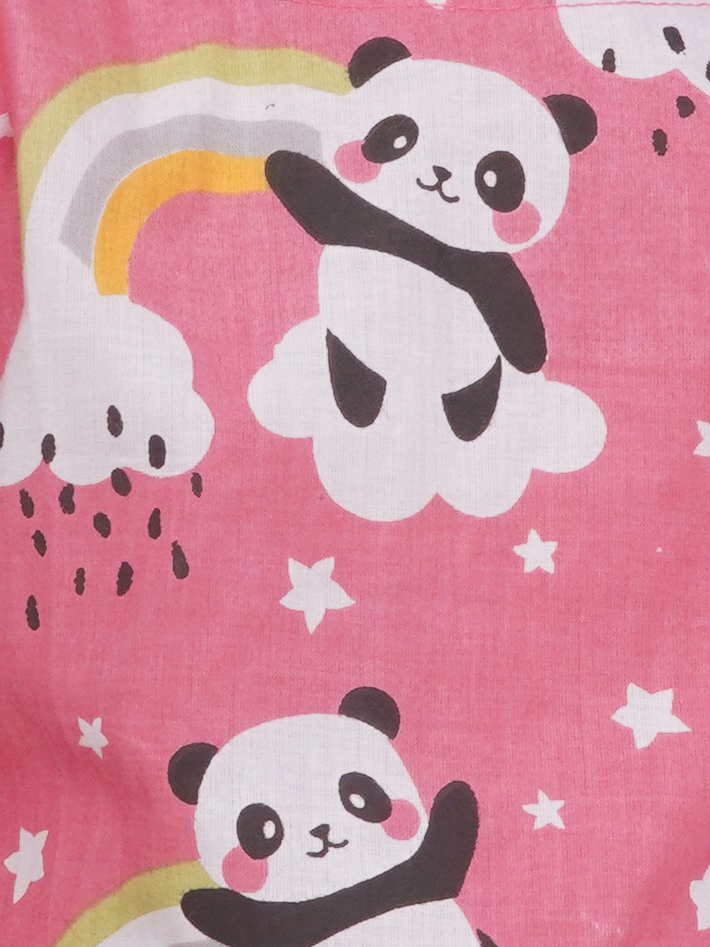 Kids Girls Pink Panda Cotton CO-Ords Set