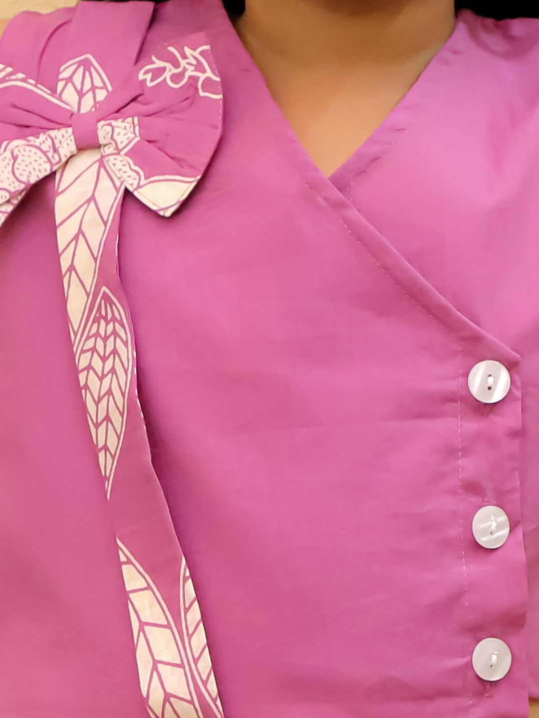 AJ Dezines Purple Sleeveless Floral Cotton Co-Ord Sets For Girls