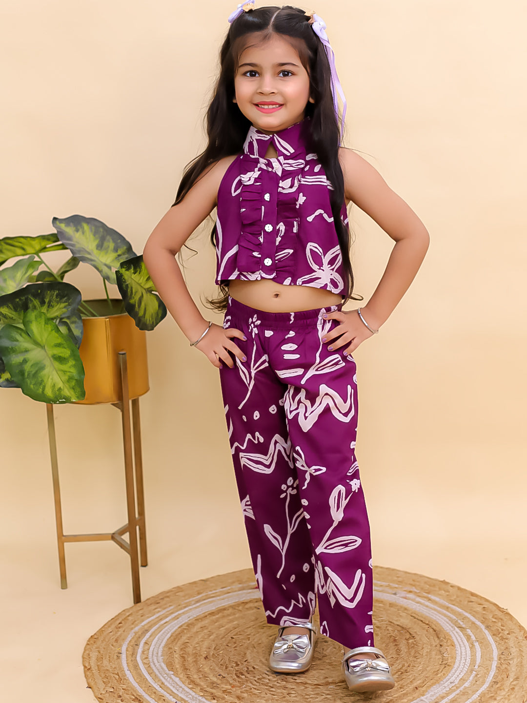 Kids Cotton Sleeveless Cord Set for Girls - Casual Outfit