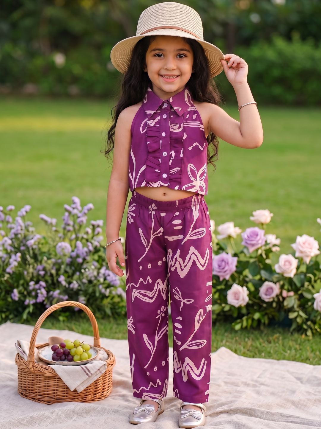 Kids Cotton Sleeveless Cord Set for Girls - Casual Outfit