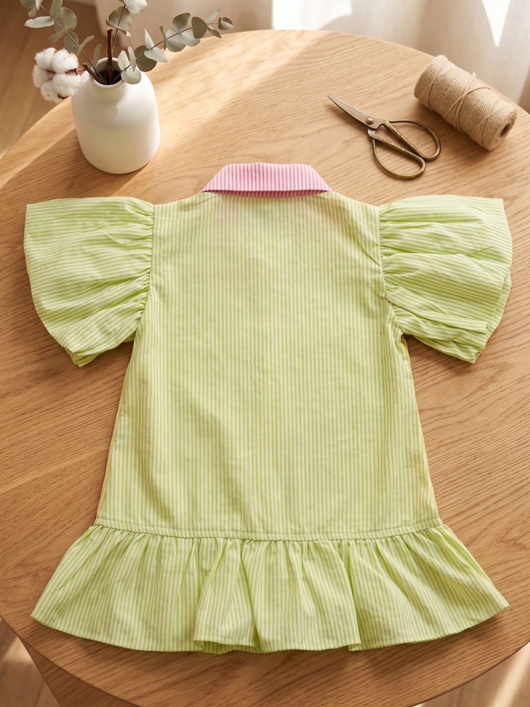 AJ Dezines Multi Color Stripes Cotton Frocks For Girls