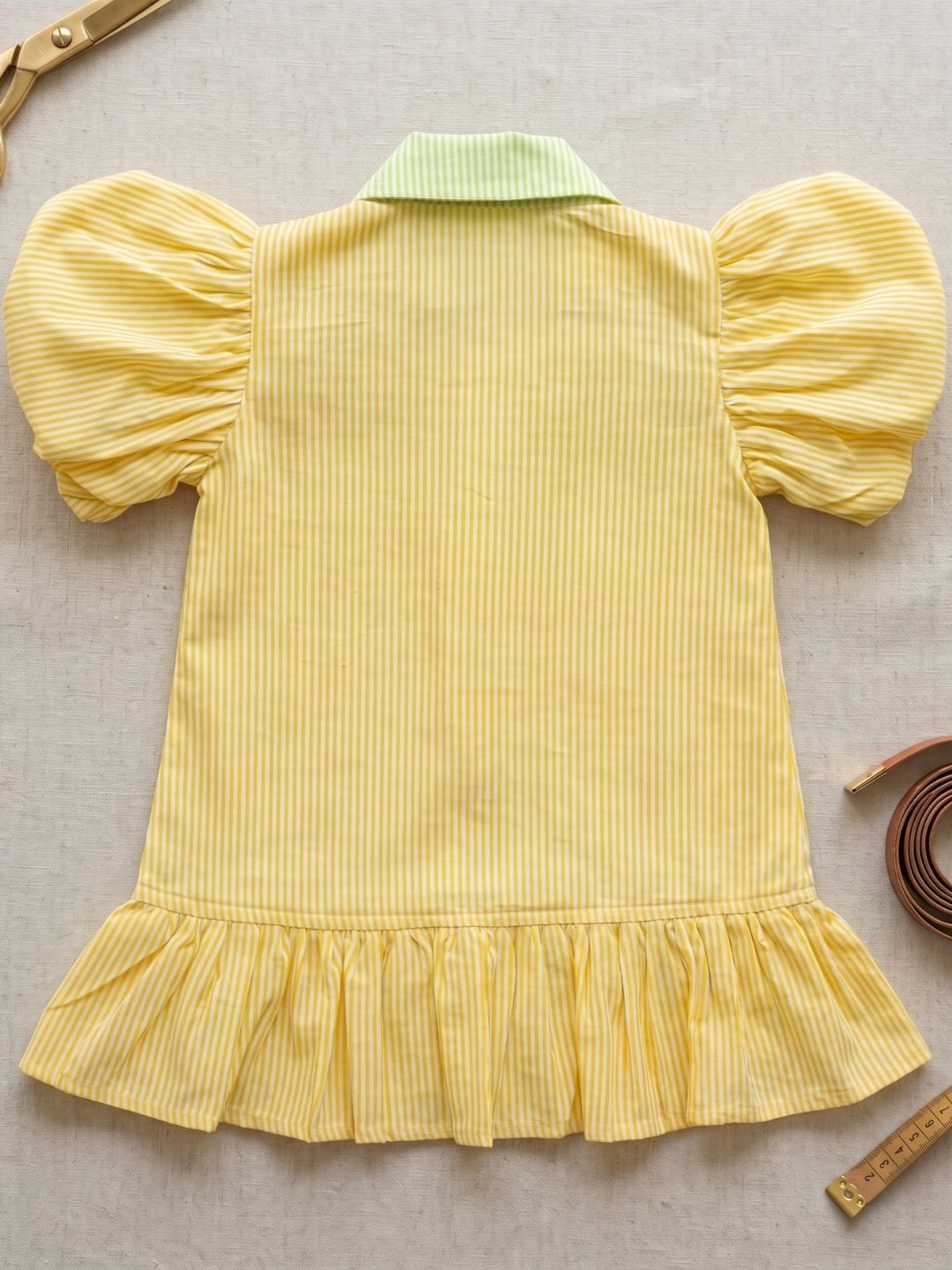 AJ Dezines Multi Color Stripes Cotton Frocks For Girls
