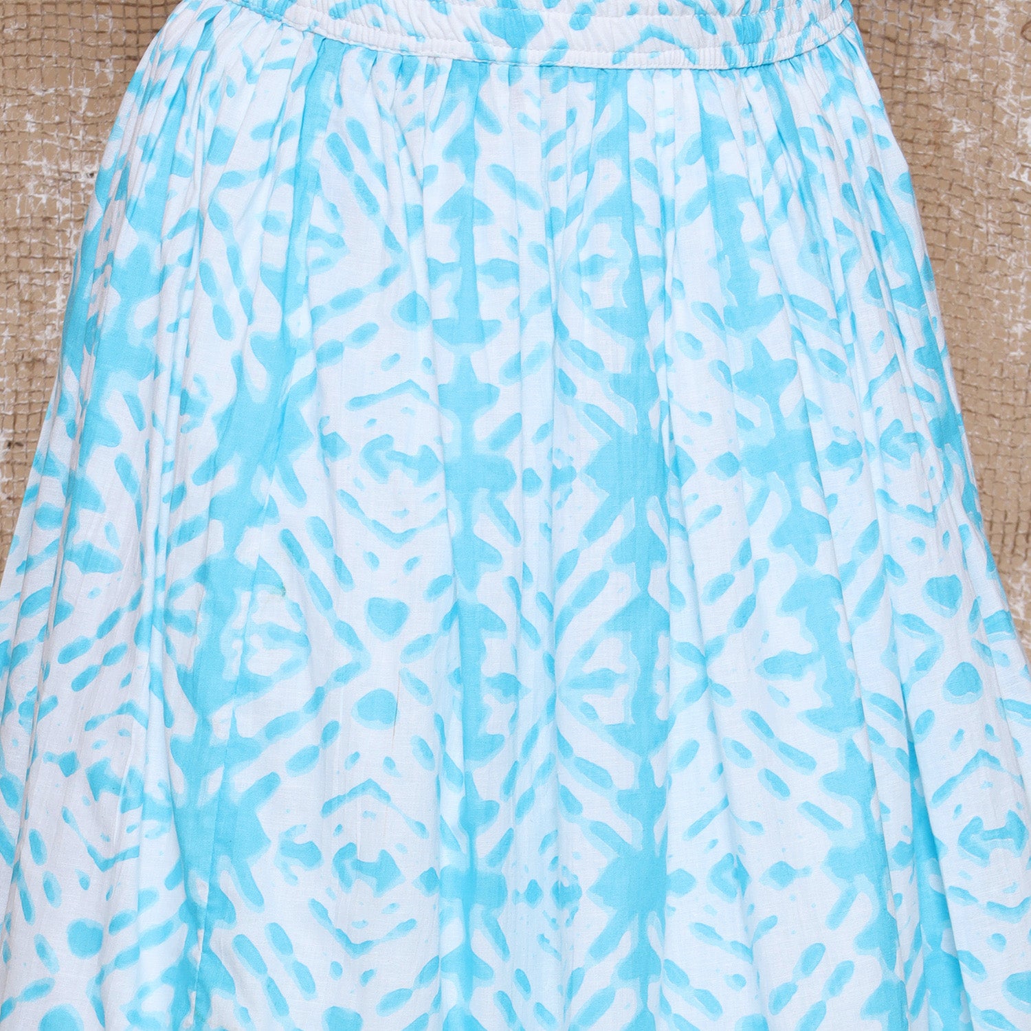 Kids Cotton Bandhani Print Sleeveless Lehenga Choli Set For Girls