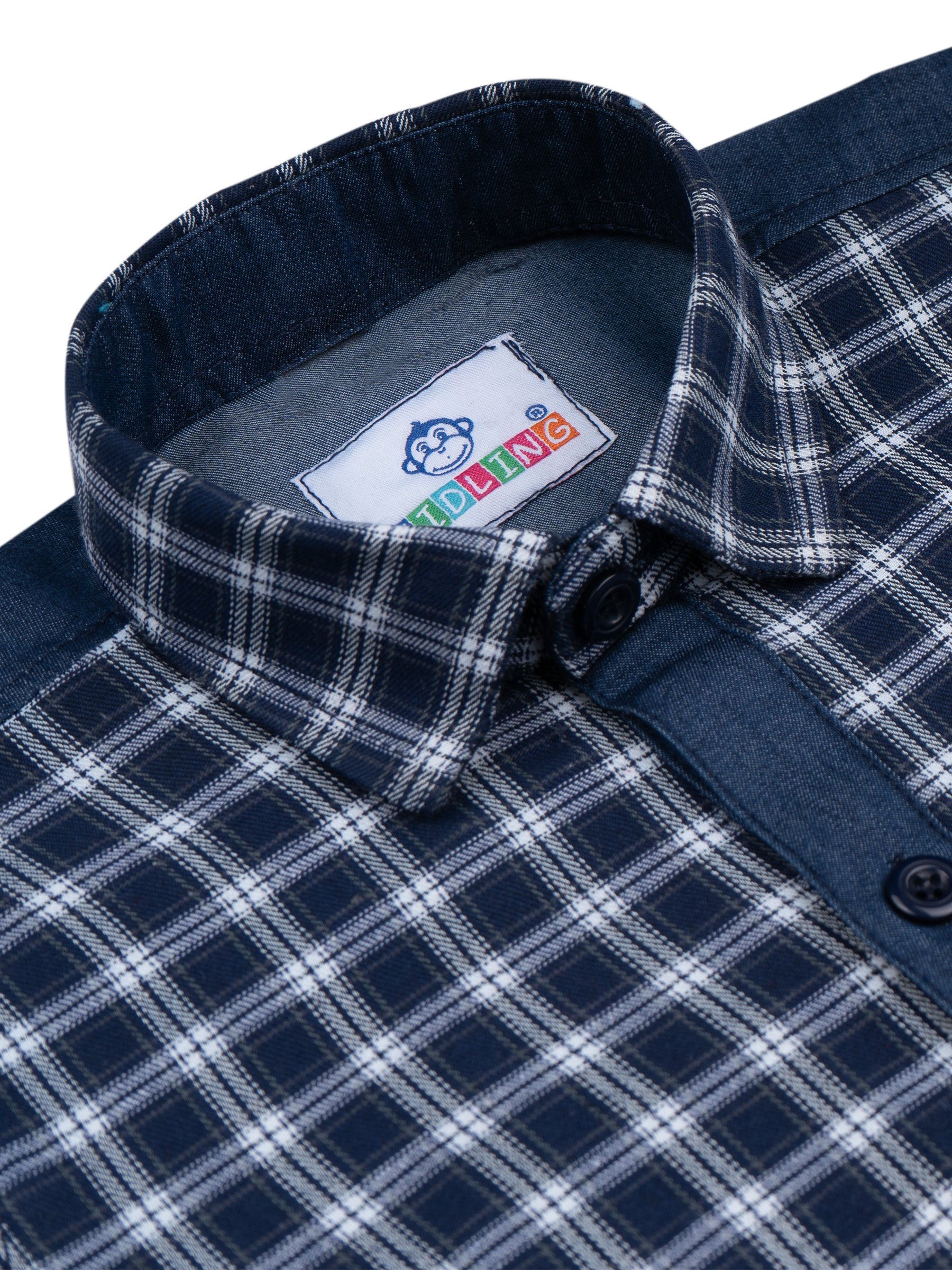 Kids Boys White Checkered Cotton Blend Top & Bottom Set - AJ Dezines