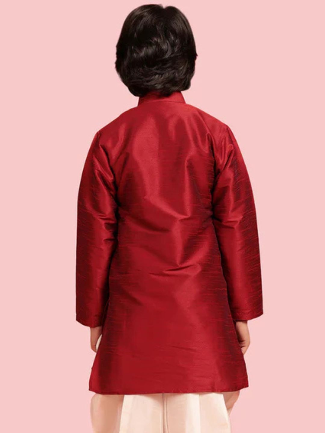 Kids Silk Blend Kurta Pyjama Set for Boys