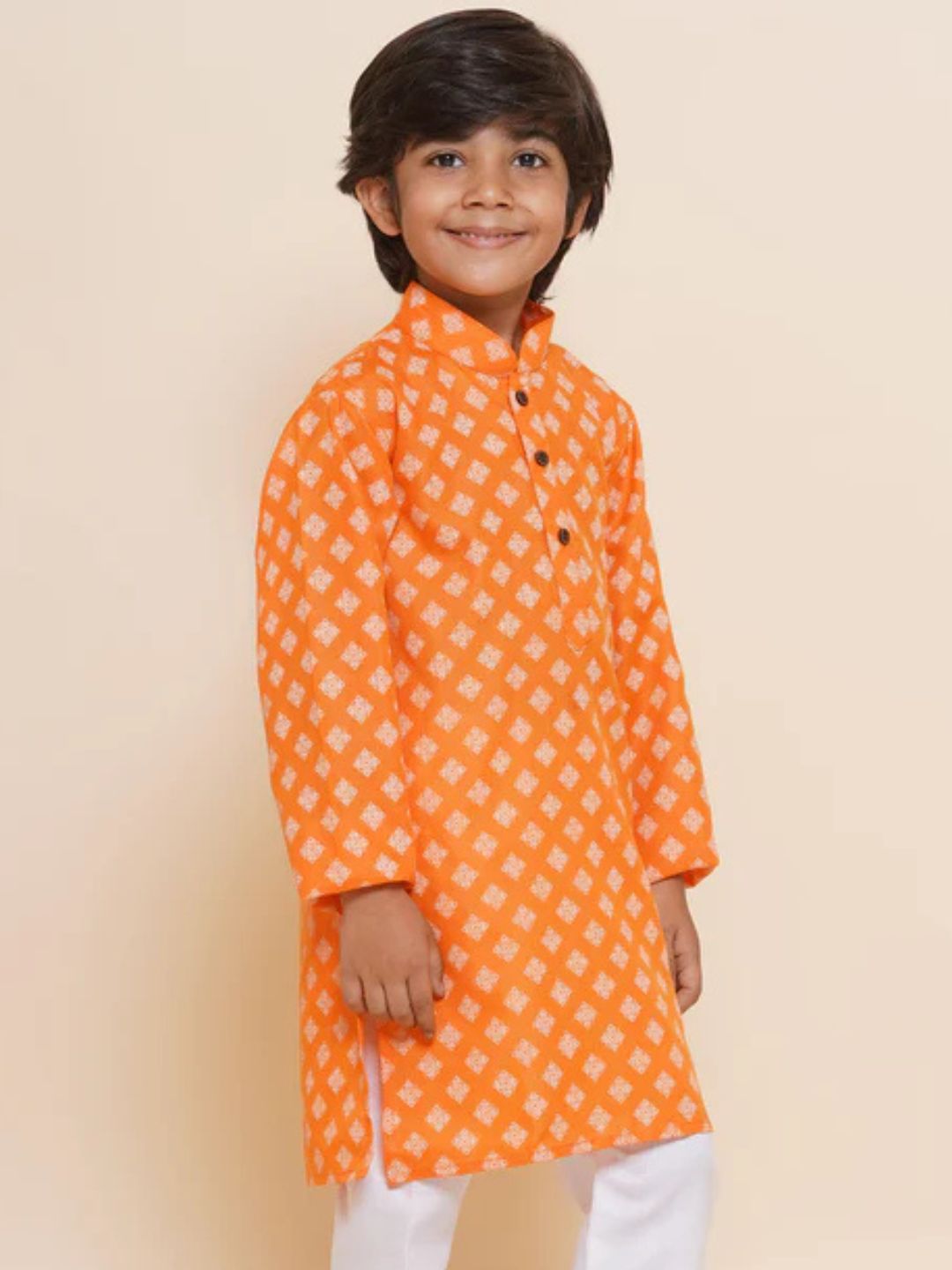 AJ DEZINES Kids Ethnic Wear Cotton Printed Kurta for Boys (Only Kurta)