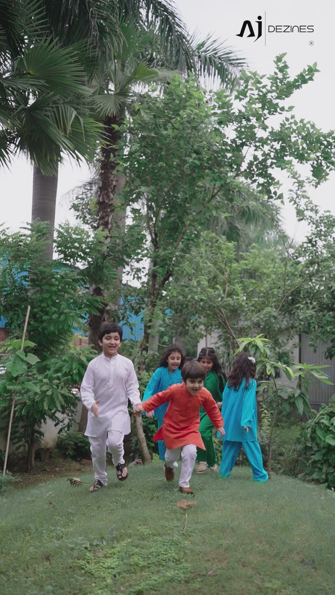 Boys Blue Cotton Full sleeves Check Kurta Pyjama Set