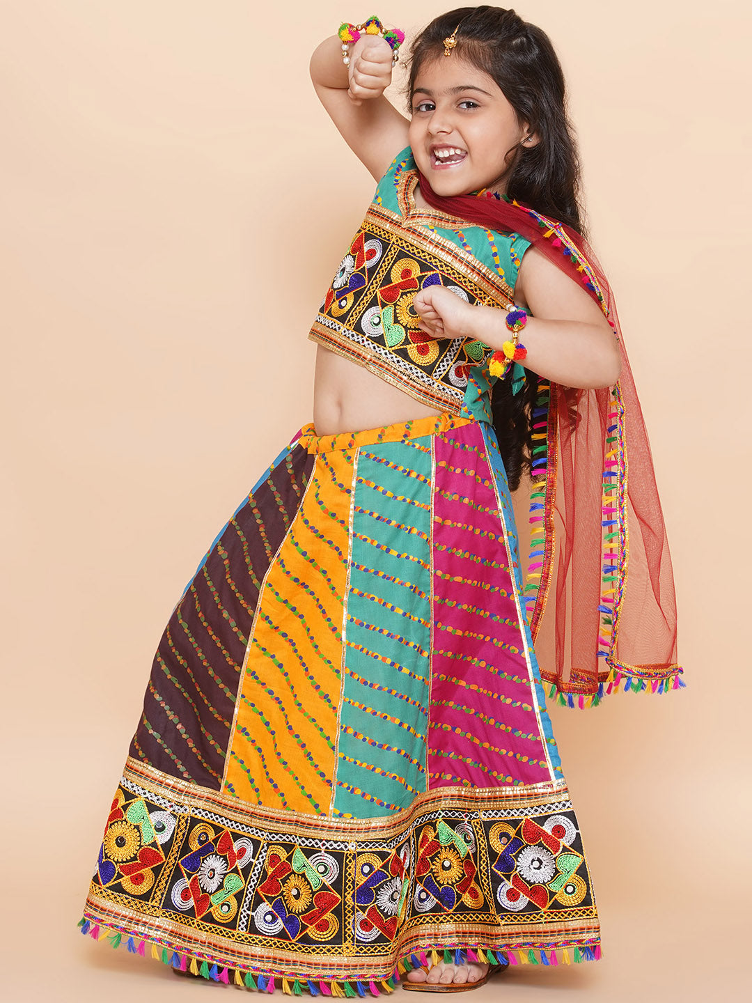 COMRATE New south Indian traditional pattu pavadai Jecquard Lehenga choli  for girls dress - Price History
